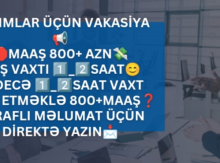 Xanım Menecer axtarılır